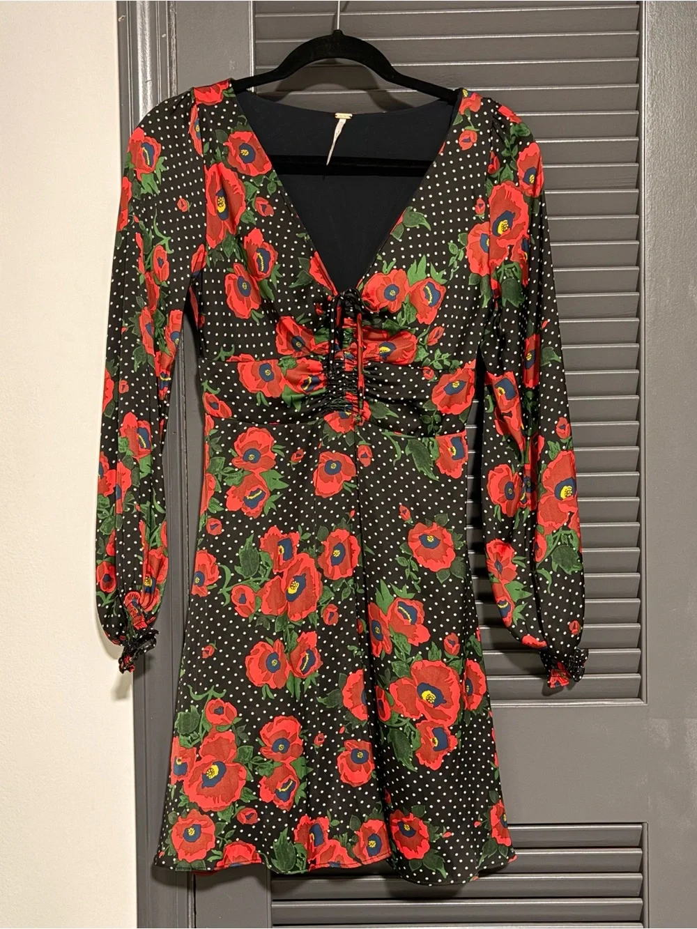 Free People Morning Light Mini Dress With Poppy Floral Print